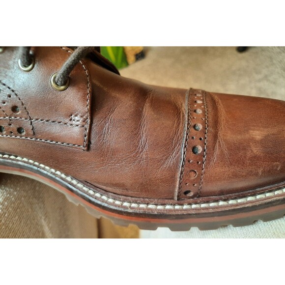 Johnston & Murphy Karnes 1850 Cap Toe Leather Boots | Men\'s 8.5M | Brown main image 4